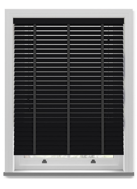 Deco Jet Black Tapes Wooden Blind - image 1