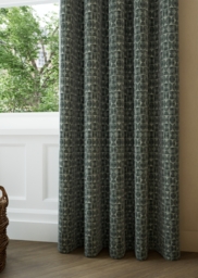 Ocean ModGeo Jacquard Curtain