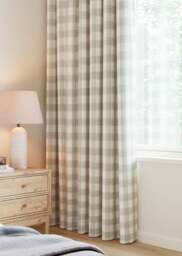 Sophie Allport Gingham Warm Stone Curtain - thumbnail 1