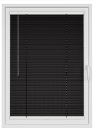Jet Black Perforated Stick Fit Venetian Blind - thumbnail 1