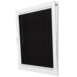 Jet Black Perforated Stick Fit Venetian Blind - thumbnail 2
