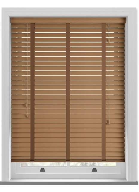 Deco Taped Grained Desert Oak Wooden Blind - image 1