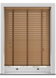 Deco Taped Grained Desert Oak Wooden Blind - thumbnail 1