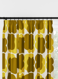 Orla Kiely Shadow Flower Yellow & Ochre Pencil Pleat Curtain Pencil Pleat Curtain - thumbnail 1