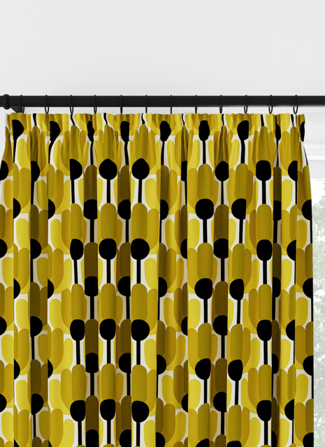 Orla Kiely Florida Yellow Pencil Pleat Curtain Pencil Pleat Curtain - image 1