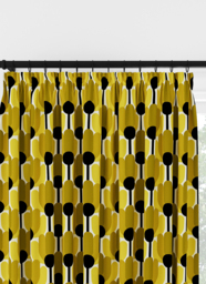 Orla Kiely Florida Yellow Pencil Pleat Curtain Pencil Pleat Curtain - thumbnail 1