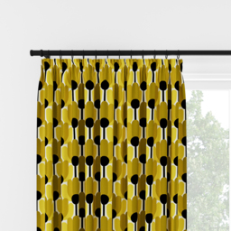 Orla Kiely Florida Yellow Pencil Pleat Curtain Pencil Pleat Curtain - thumbnail 2