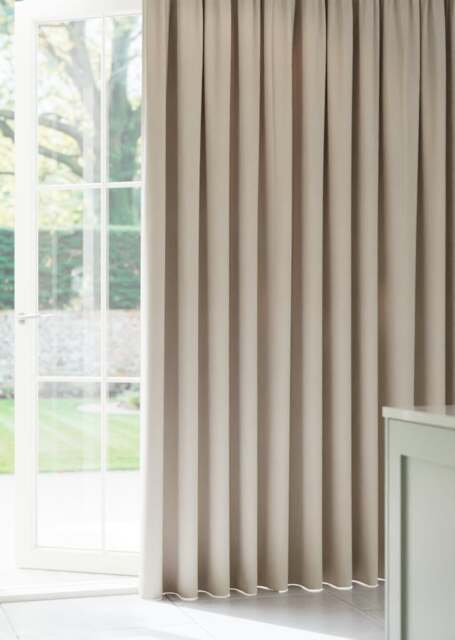 Almond Cream Soft Canvas Curtain - image 1