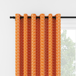 Orla Kiely Linear Stem Persimmon Eyelet Curtain Eyelet Curtain - thumbnail 2