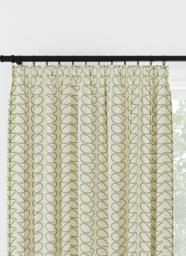 Orla Kiely Linear Stem Dark Grass Green Pencil Pleat Curtain Pencil Pleat Curtain - thumbnail 1