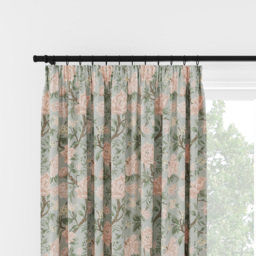 Laura Ashley Tapestry Floral Chenille Blush Pencil Pleat Curtain Pencil Pleat Curtain - thumbnail 2