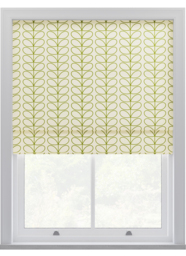 Orla Kiely Linear Stem Dark Grass Green Roman Blinds Roman Blind