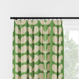 Orla Kiely Jumbo Solid Stem Green Pencil Pleat Curtain Pencil Pleat Curtain - thumbnail 2