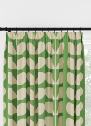 Orla Kiely Jumbo Solid Stem Green Pencil Pleat Curtain Pencil Pleat Curtain - thumbnail 1