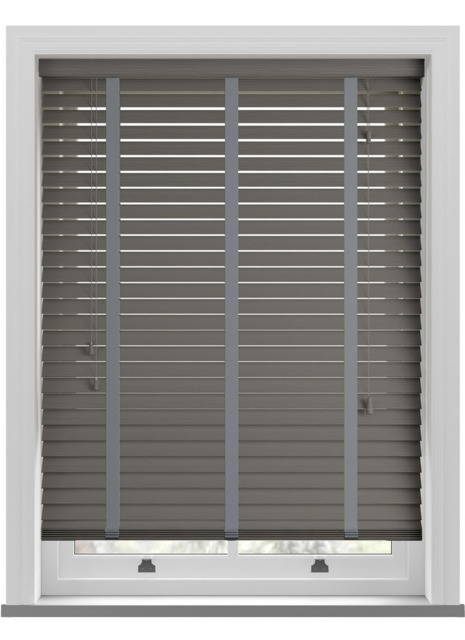 Deco Taped Pewter Wooden Blind - image 1