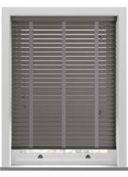 Deco Taped Pewter Wooden Blind - thumbnail 1