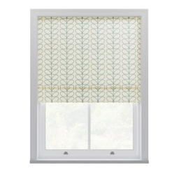 Orla Kiely Linear Stem Dark Powder Blue Roman Blinds Roman Blind - thumbnail 2