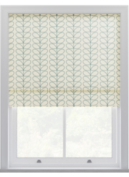 Orla Kiely Linear Stem Dark Powder Blue Roman Blinds Roman Blind - thumbnail 1