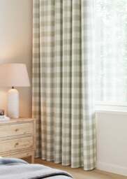 Sophie Allport Gingham Sage Green Curtain