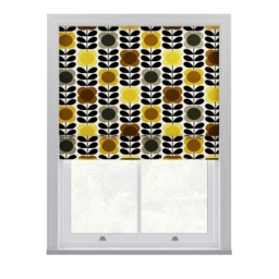 Orla Kiely Spot Flower Stem Yellow & Grey Roman Blinds Roman Blind - thumbnail 2