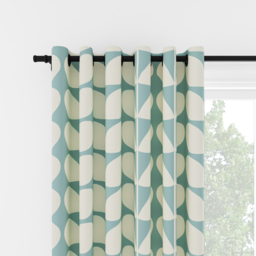 Orla Kiely Jumbo Solid Stem Duckegg Eyelet Curtain Eyelet Curtain - thumbnail 2