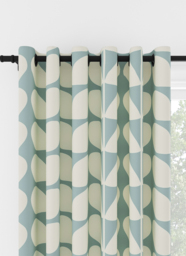 Orla Kiely Jumbo Solid Stem Duckegg Eyelet Curtain Eyelet Curtain - thumbnail 1