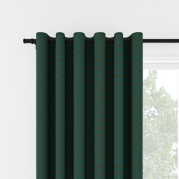 Orla Kiely Linear Stem Evergreen Eyelet Curtain Eyelet Curtain - thumbnail 2