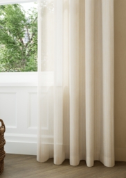 Soft Oat Woven Stripe Sheer Curtain - thumbnail 1