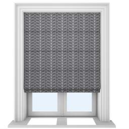 Orla Kiely Linear Stem Cool Grey Roman Blind