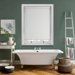 Turin 25mm Perforated White Venetian Blind - thumbnail 2
