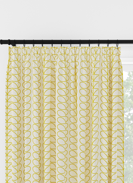 Orla Kiely Linear Stem Dandelion on Cream Pencil Pleat Curtain Pencil Pleat Curtain - image 1