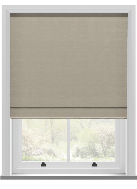 Koi Faux Silk Brown Roman Blind - image 1