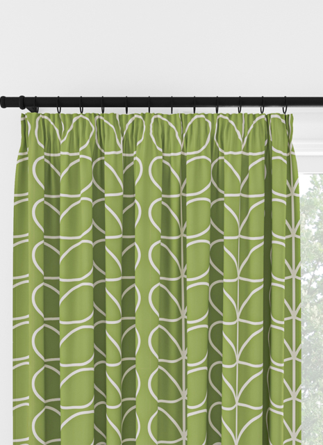 Orla Kiely Jumbo Linear Stem Chalky Green Pencil Pleat Curtain Pencil Pleat Curtain - image 1