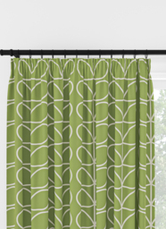 Orla Kiely Jumbo Linear Stem Chalky Green Pencil Pleat Curtain Pencil Pleat Curtain - thumbnail 1