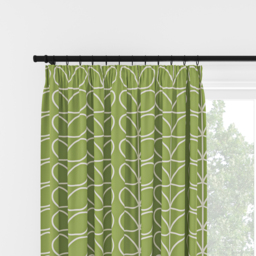 Orla Kiely Jumbo Linear Stem Chalky Green Pencil Pleat Curtain Pencil Pleat Curtain - thumbnail 2