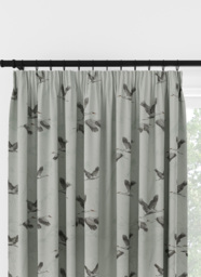 Laura Ashley Animalia Embroidered Pale Duck Egg Pencil Pleat Curtain Pencil Pleat Curtain - thumbnail 1