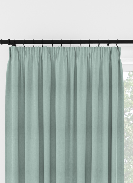 Laura Ashley Easton Grey Green Pencil Pleat Curtain Pencil Pleat Curtain - image 1