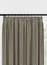 Orla Kiely Tiny Stem Black Pencil Pleat Curtain Pencil Pleat Curtain