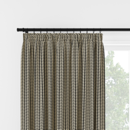 Orla Kiely Tiny Stem Black Pencil Pleat Curtain Pencil Pleat Curtain - thumbnail 2