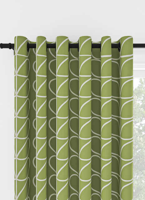Orla Kiely Jumbo Linear Stem Chalky Green Eyelet Curtain Eyelet Curtain - image 1