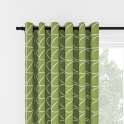 Orla Kiely Jumbo Linear Stem Chalky Green Eyelet Curtain Eyelet Curtain - thumbnail 2