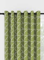 Orla Kiely Jumbo Linear Stem Chalky Green Eyelet Curtain Eyelet Curtain - thumbnail 1