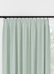 Orla Kiely Tiny Stem Duckegg Pencil Pleat Curtain Pencil Pleat Curtain - thumbnail 1