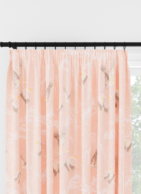Laura Ashley Animalia Blush Pencil Pleat Curtain Pencil Pleat Curtain - image 1