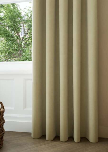 Botanical Green Velvet Curtain - image 1