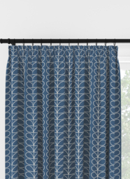 Orla Kiely Linear Stem Marine Pencil Pleat Curtain Pencil Pleat Curtain - thumbnail 1
