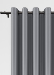 Koi Faux Silk Grey Eyelet Curtain