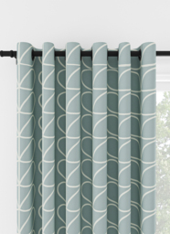 Orla Kiely Jumbo Linear Stem Aqua Eyelet Curtain Eyelet Curtain - thumbnail 1