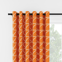 Orla Kiely Jumbo Linear Stem Persimmon Eyelet Curtain Eyelet Curtain - thumbnail 2