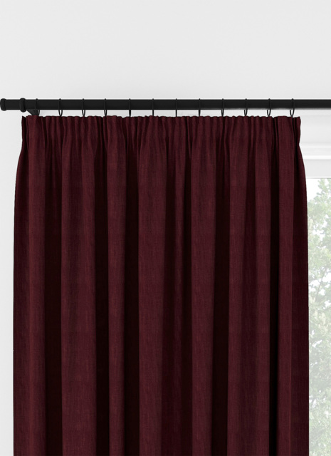 Laura Ashley Swanson Dark Cranberry Pencil Pleat Curtain Pencil Pleat Curtain - image 1